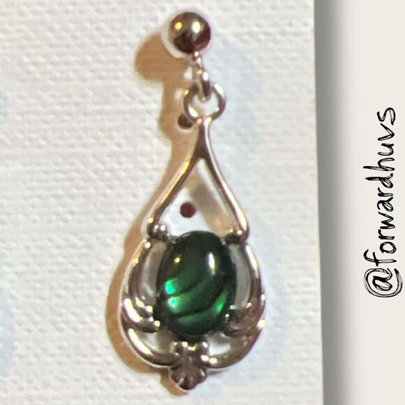 Bohemian Teardrop Earrings – Genuine Paua Shell - Picture 7 of 11